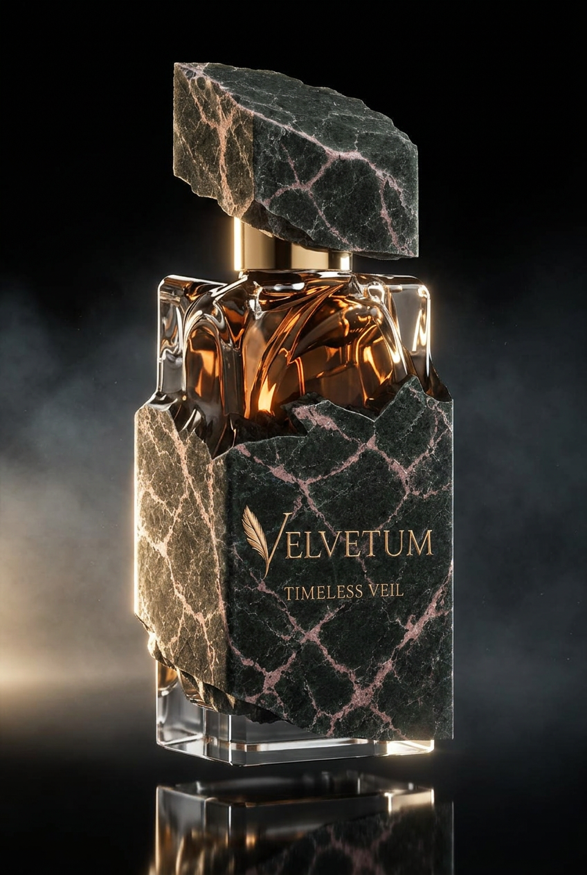 Velvetum Timeless Veil — 3D flacon render
